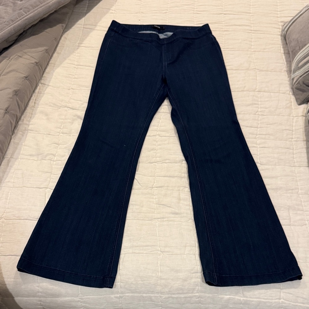 Dark Wash Flared Jeans by Cello